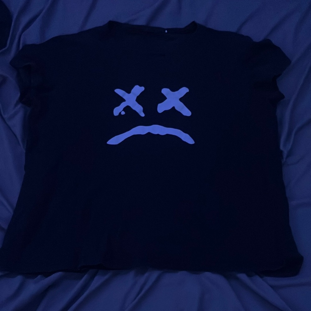 Lil peep shirt with some songs on the back